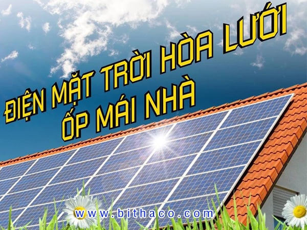 Lắp điện năng lượng mặt trời mái nhà